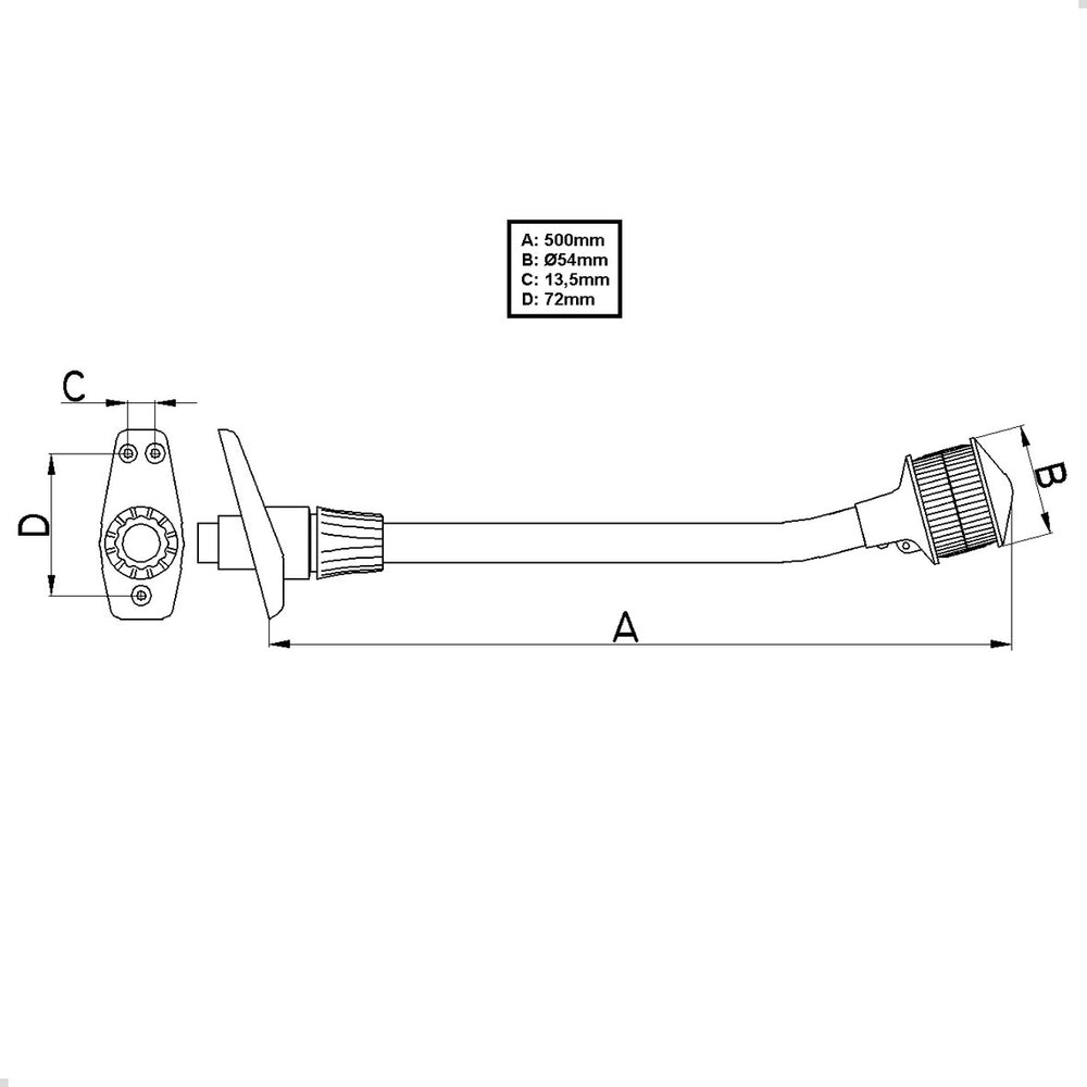 Mastro Popa Branco Alta Intensidade Luz Led Branca C/ Strobo